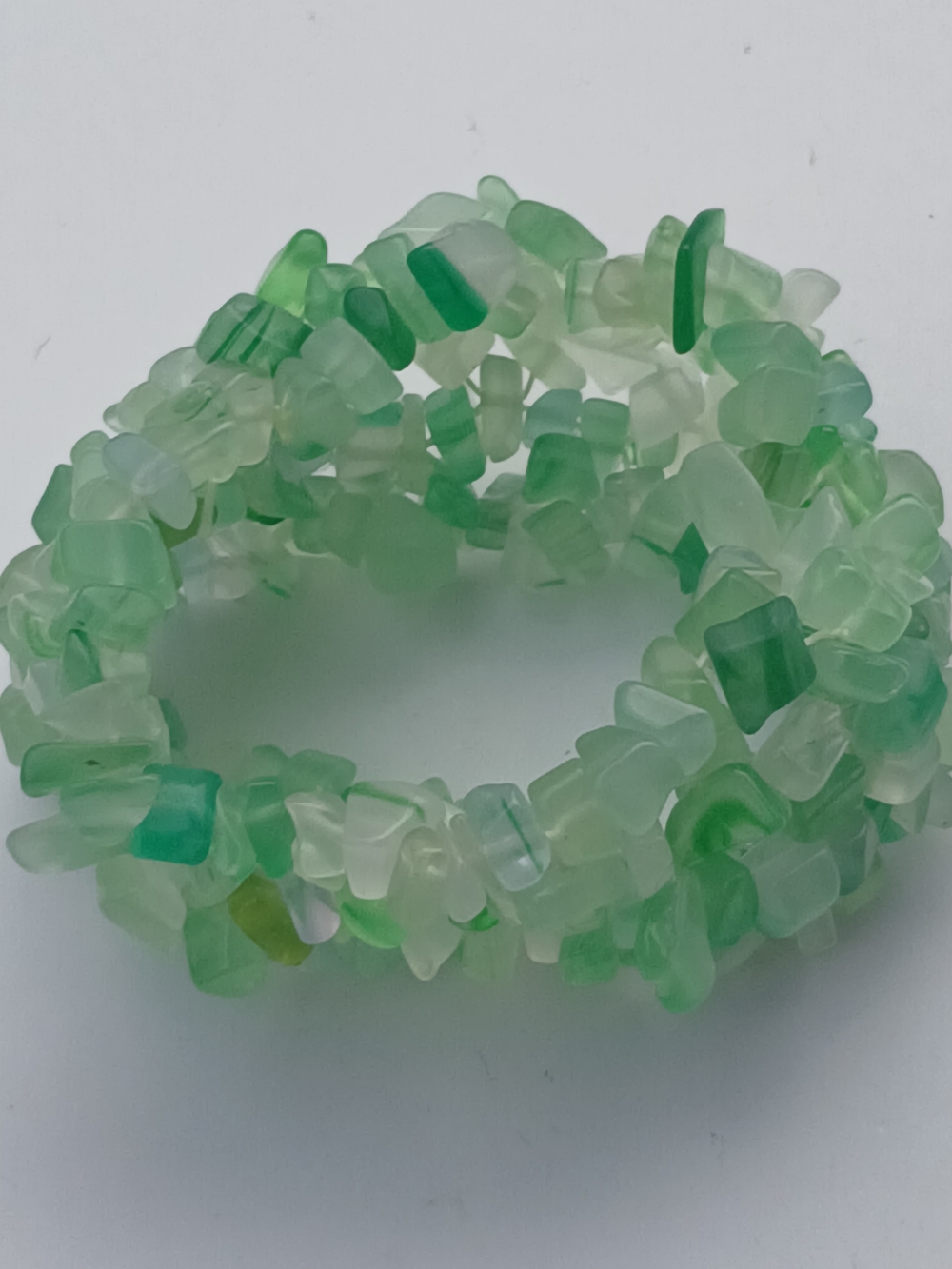 Green Agate / Aventurine Style Chip Bracelet”